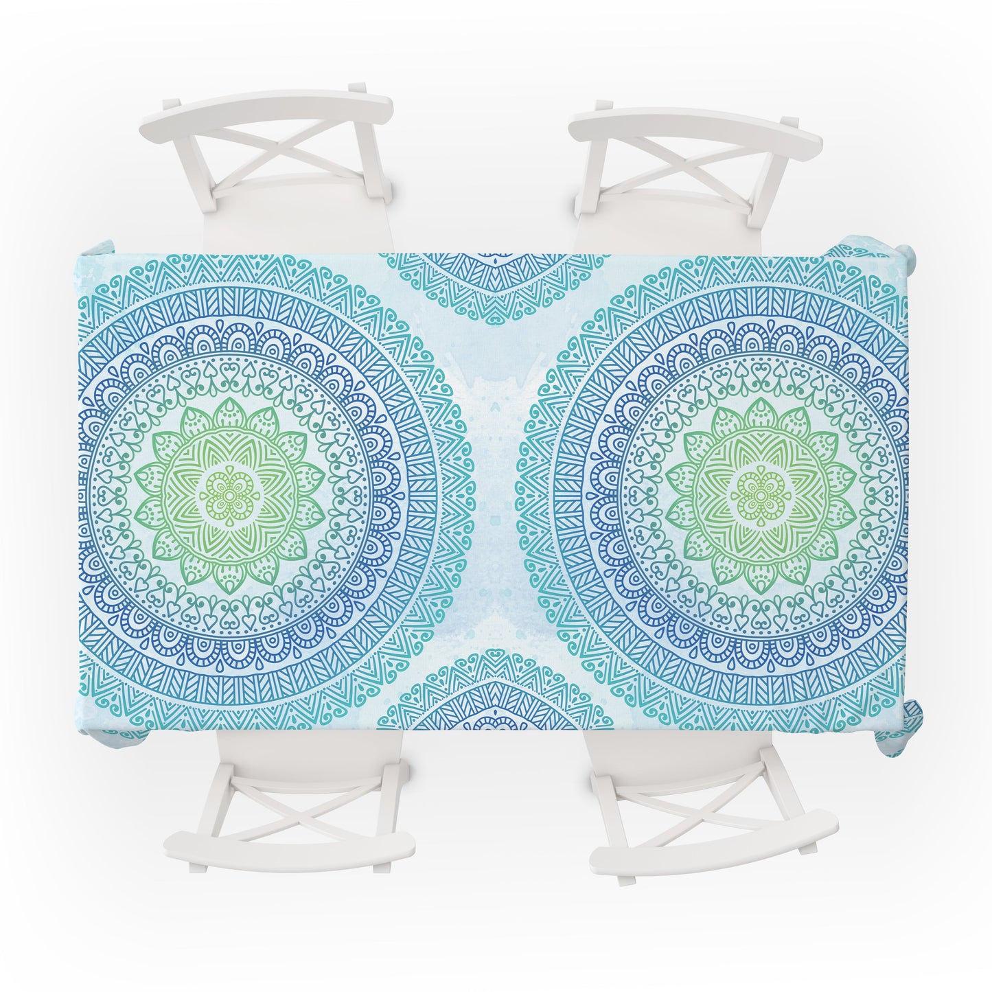 Table Cover Mandala Green