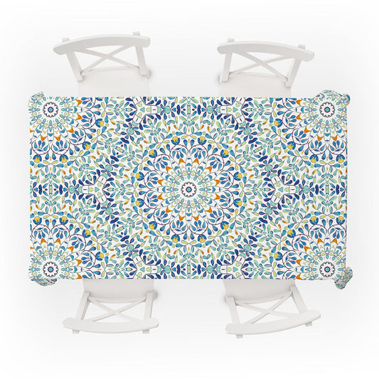 Table Cover Floral Mandala Gold
