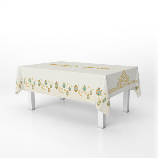 rectangular Tablecover Fawanees With caption Ramdan Kareem Gold