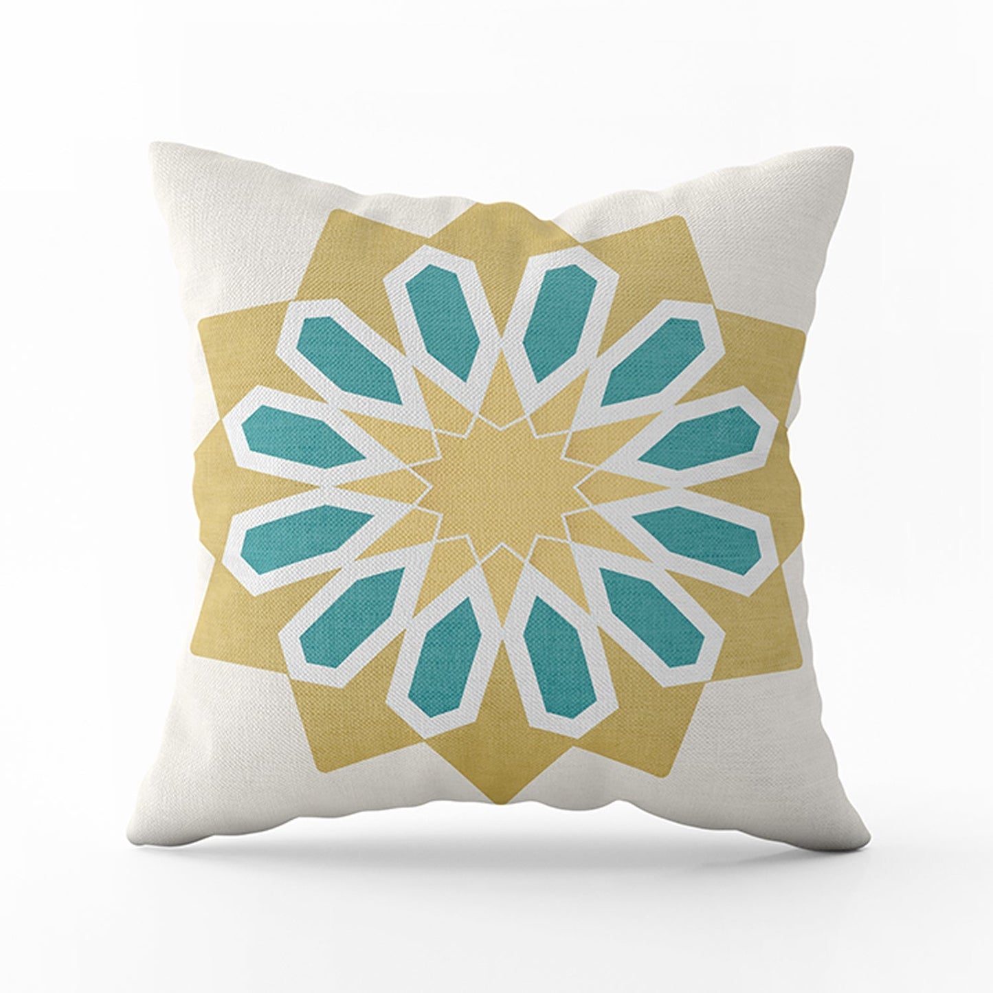 Cushion cover Islamic art Gold & Teal