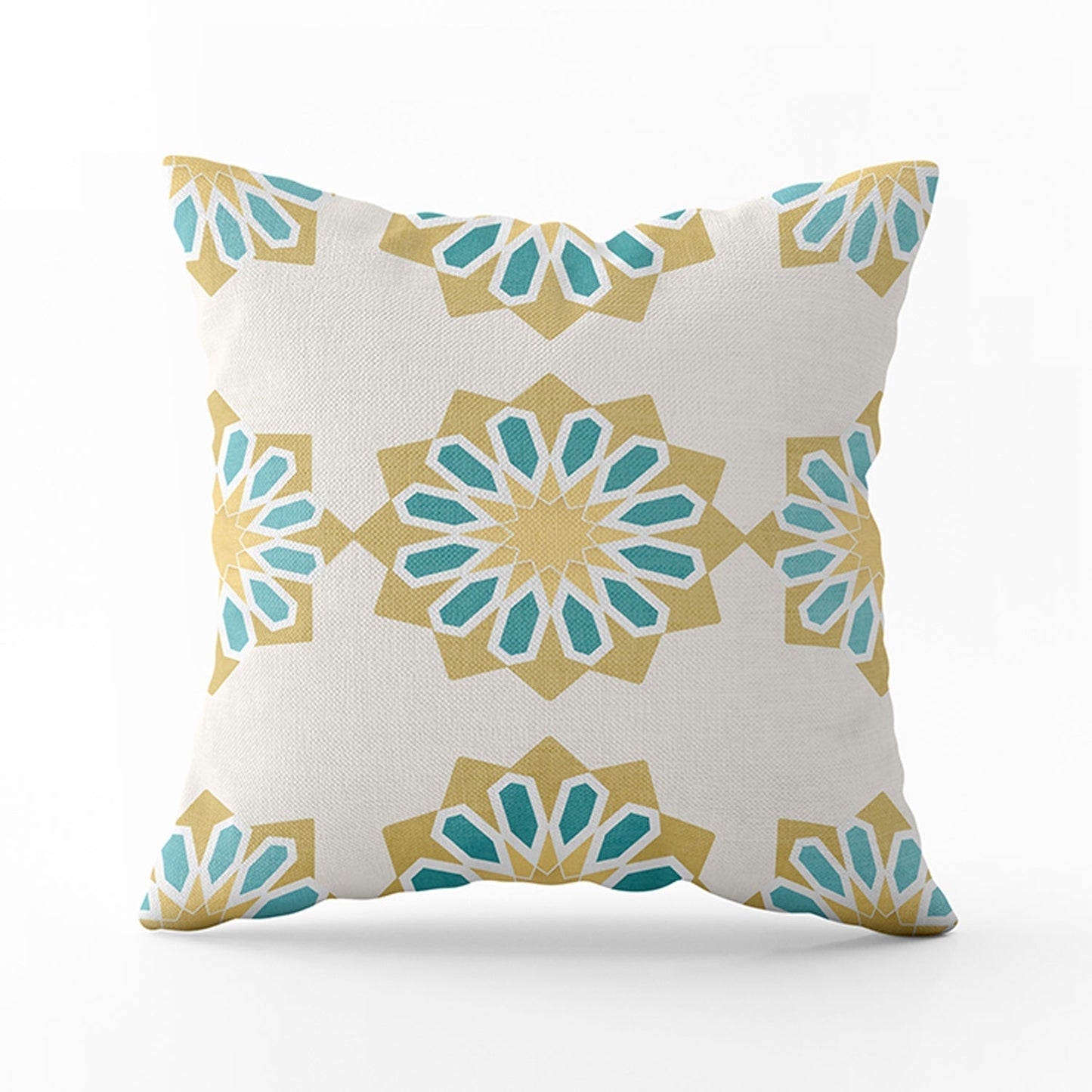 Cushion cover Islamic art Gold & Teal