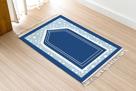 Arabseque Blue Prayer Rug