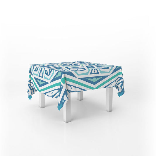 Square Khaymya Turquoise Table Cover
