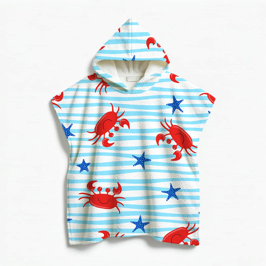 Kids Poncho Towel Liitle crab