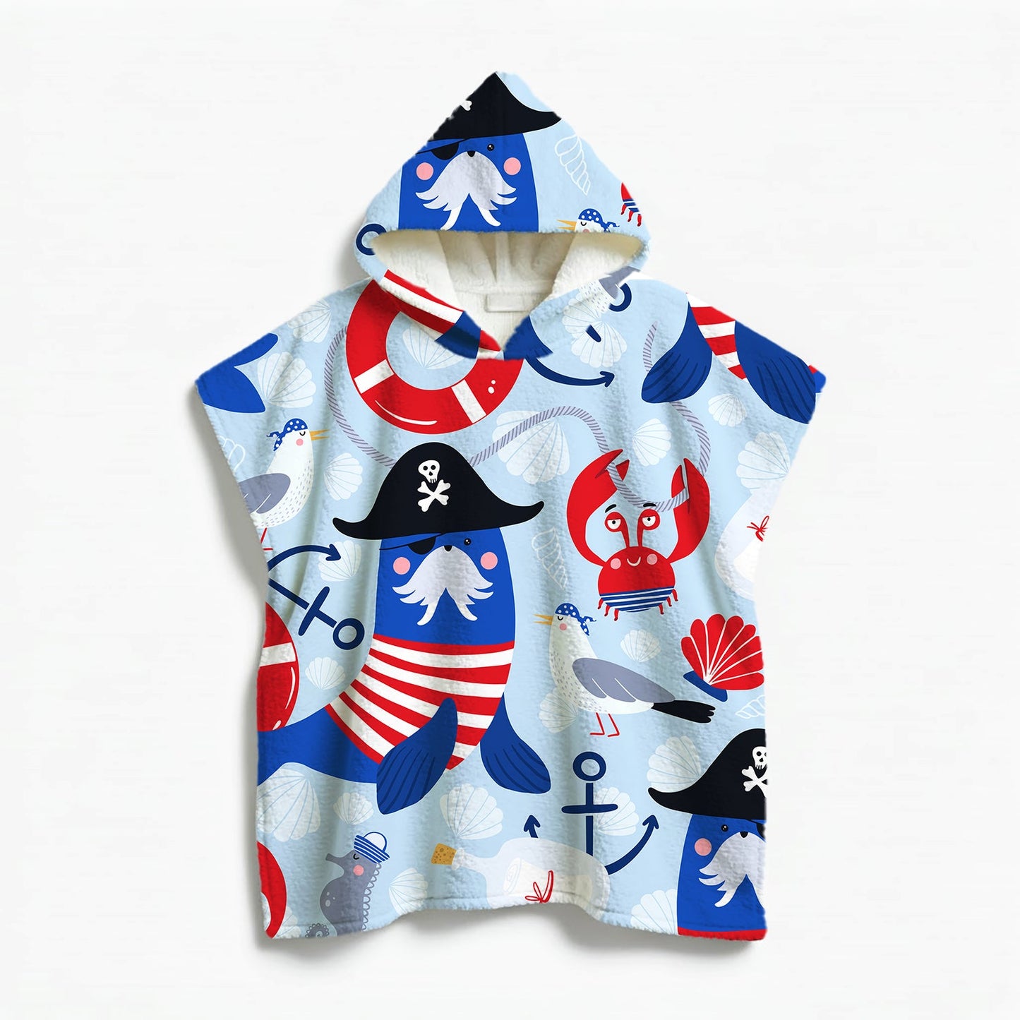 Kids Poncho Towel Pirates