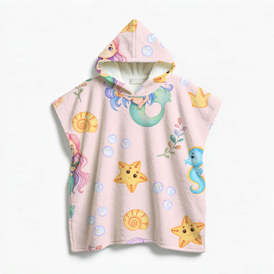 Kids Poncho Towel Mermaids