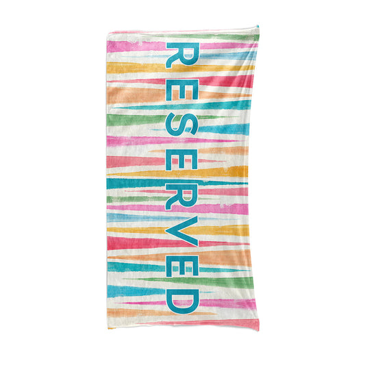 Beach Towel with caption Reserved