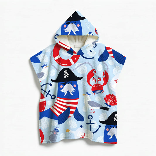 Kids Poncho Towel Pirates
